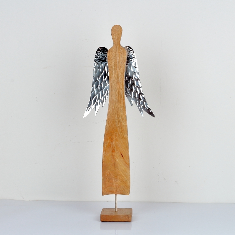 Vianočná dekorácie anjel drevený 66cm