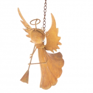 Vianočné dekorácie anjel kovový 11cm