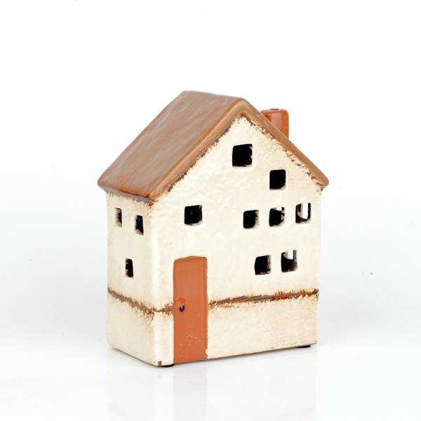 Vianočná dekorácia domček 15x6x12cm svetlý