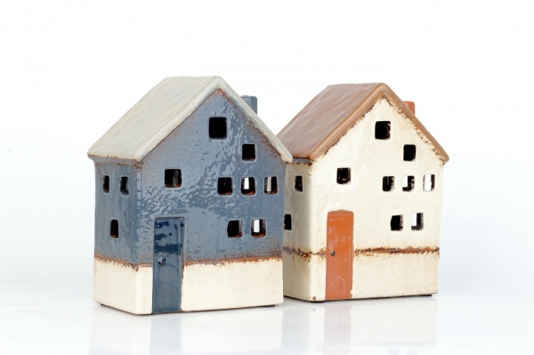 Vianočná dekorácia domček 15x6x12cm svetlý