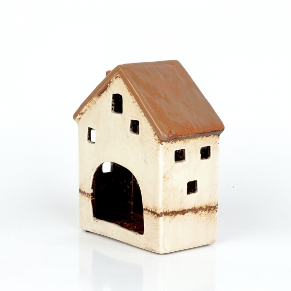 Vianočná dekorácia domček 15x6x12cm svetlý