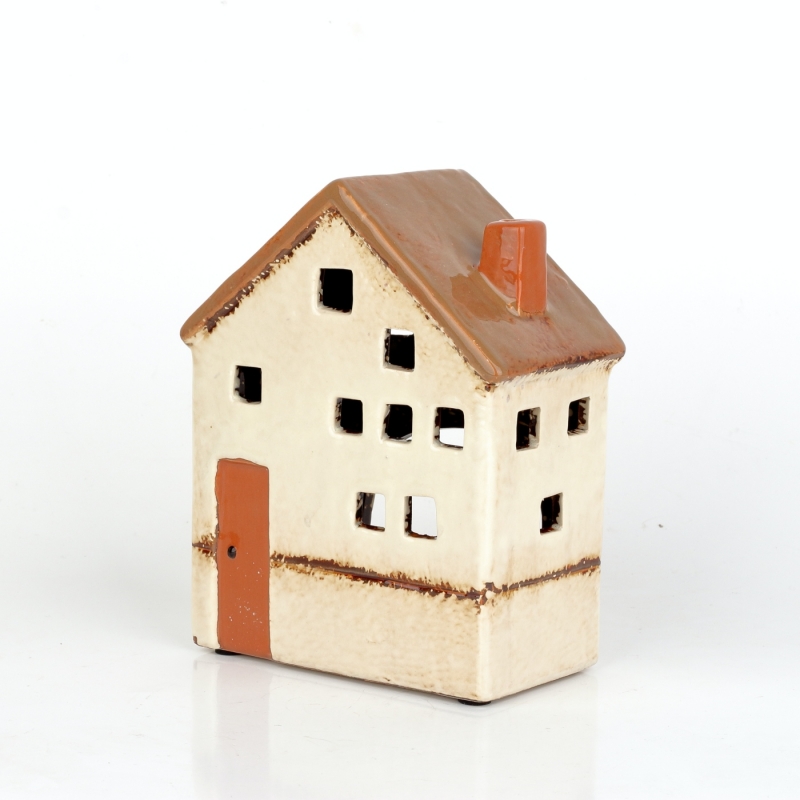Vianočná dekorácia domček 15x6x12cm svetlý