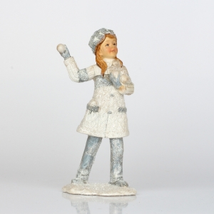 Vianočné dekorácie koulující sa deti holka 14cm