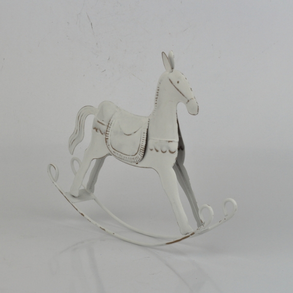 Vianočné dekorácie kovový koník 20,5cm