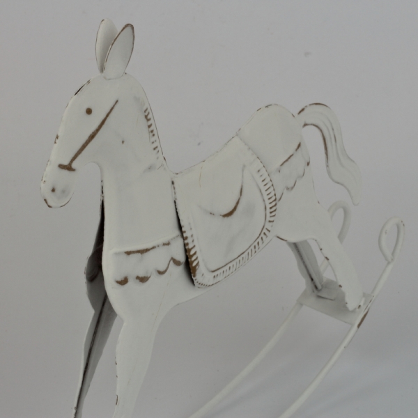 Vianočné dekorácie kovový koník 20,5cm