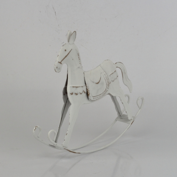 Vianočné dekorácie kovový koník 20,5cm