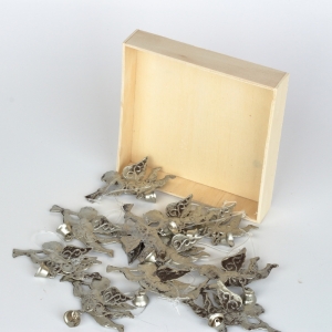 Vianočné dekorácie na stromček anjelíček strieborný 