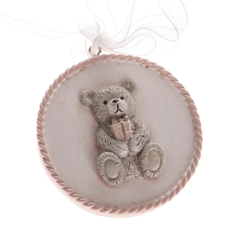 Vianočná dekorácia s medvedíkom 5x5cm