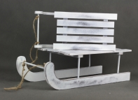 Vianočné dekorácie sane biele 30,5 cm