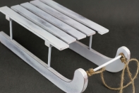 Vianočné dekorácie sane biele 30,5 cm