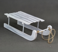 Vianočné dekorácie sane biele 30,5 cm