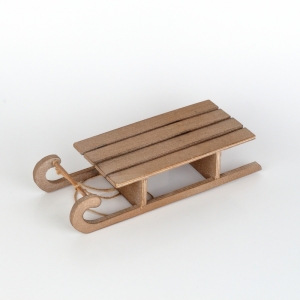 Vianočné dekorácie sánky drevené 24cm