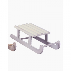 Vianočné dekorácie sánky drevené biele