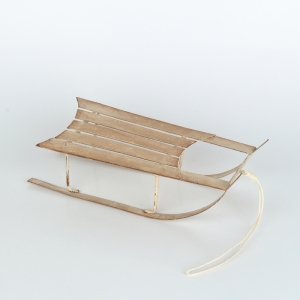 Vianočné dekorácie sánky kovové hnedé 23cm