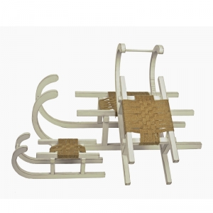 Vianočné dekorácie sánky s výpletom