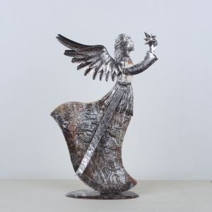 Vianočná dekorácia - soška dreveného anjela 33cm