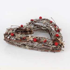 Vianočná dekorácia srdce 31x33cm