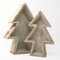 Vianočné dekorácie - stromček (set 2ks)