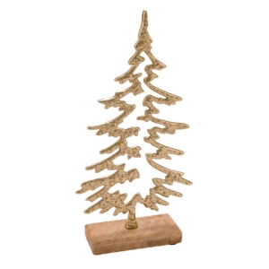 Vianočná dekorácia stromček zlatý 23x5x11cm