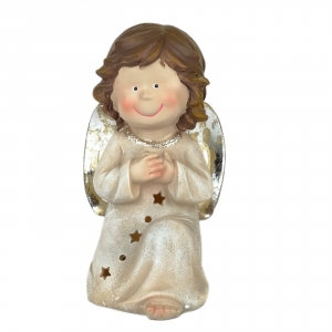 Vianočná dekorácia svietiaca anjel 24cm