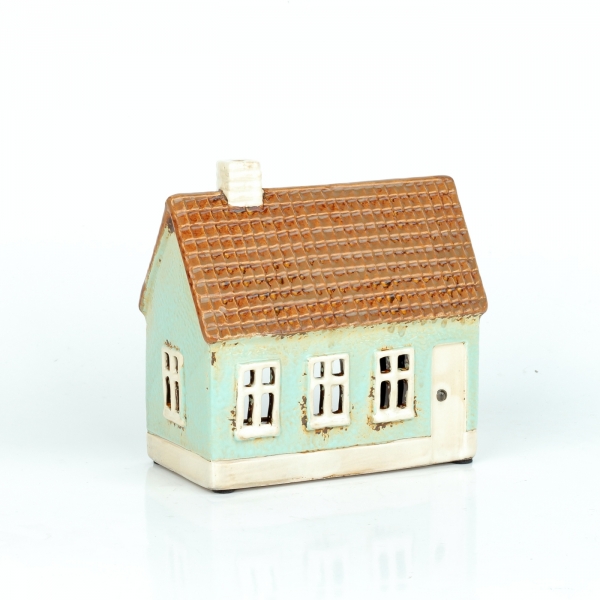 Vianočná dekorácia svietiaci domček 14x7x13cm