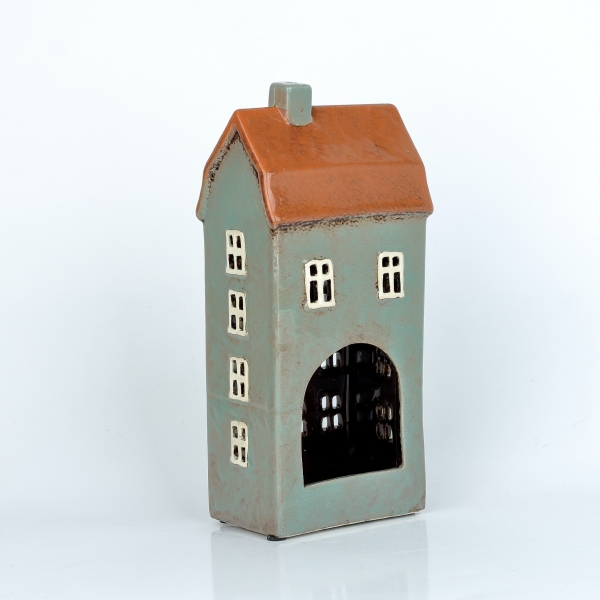 Vianočné dekorácie svietiace domčeky 11,5x25x7,5cm E