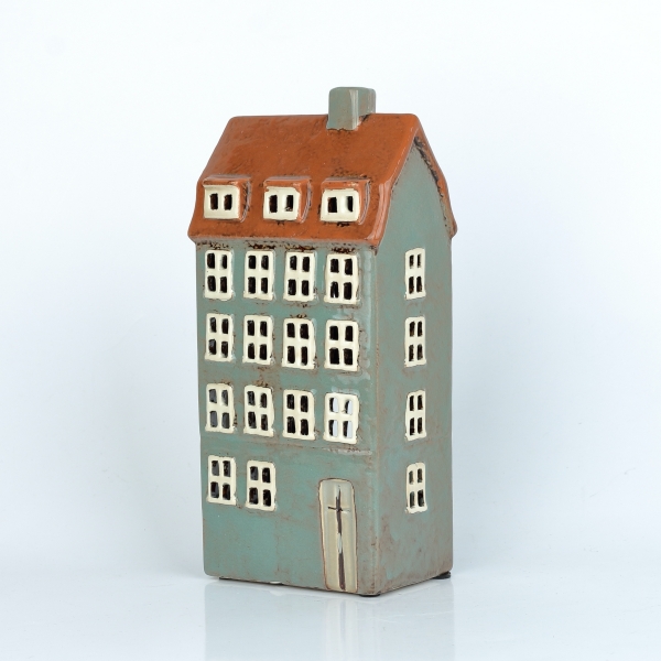 Vianočné dekorácie svietiace domčeky 11,5x25x7,5cm E