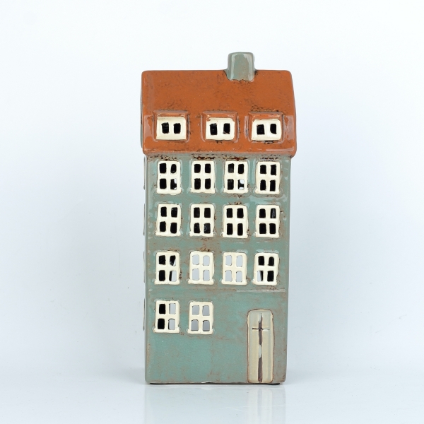 Vianočné dekorácie svietiace domčeky 11,5x25x7,5cm E