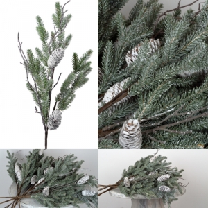 Vianočná dekorácia umelá vetva ihličnatá 60cm