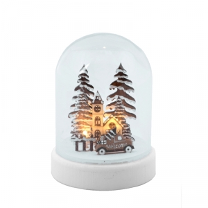 Vianočná dekorácia Zasnežená dedina - svietiace