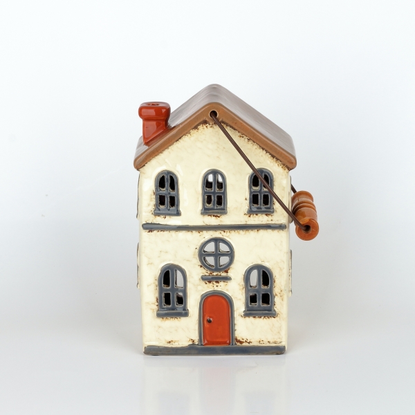 Vianočný domček krémový 11 okien