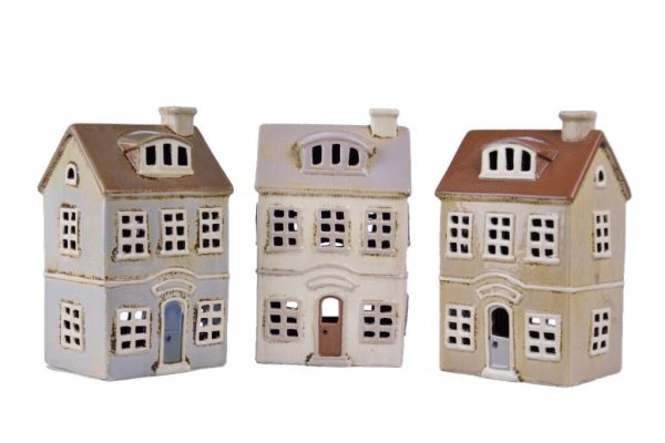 Vianočné domčeky na námestí 11,5x19x11,5cm