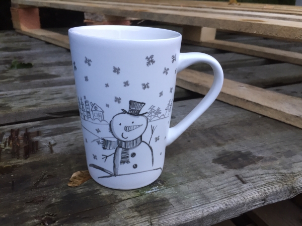 Vianočný hrnček so snehuliakom 435ml