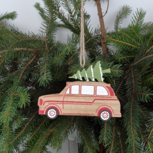 Vánoční ozdoba na stromeček autíčko C 