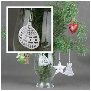 Vianočná ozdoba na stromček gule (set 4 ks)