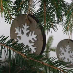 Vianočná ozdoba na stromček vločka 7cm