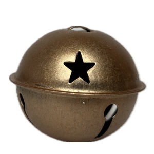 Vianočná ozdoba Rolnička zlatá 6cm