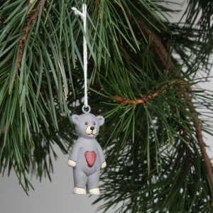 Vánoční ozdoba závěsný medvídek 4cm