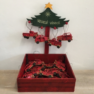 Vianočné ozdoby na stromček autíčka