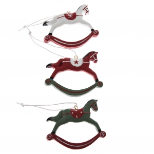 Vianočné ozdoby na stromček koníci 7x6cm