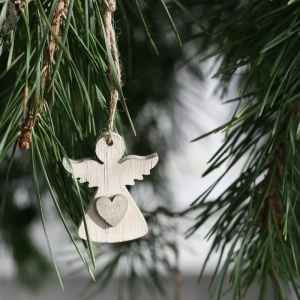 Vianočné ozdoby na stromček závesní anjeli 5cm