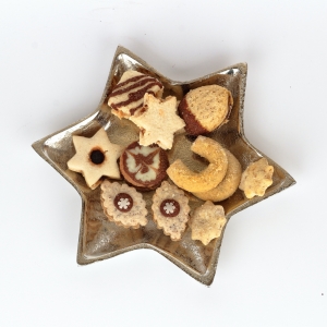 Vianočný podnos hviezda 21cm