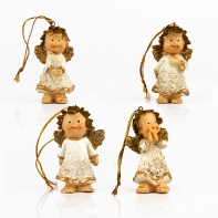 Vianočné postavičky - anjeli 4ks
