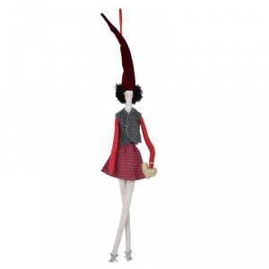 Vianočný škriatok červený 60cm