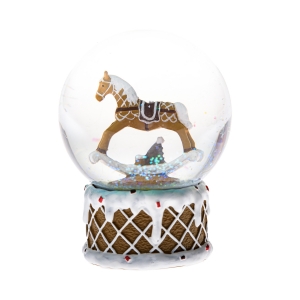 Vianočné snežítko s koníkom 10,4 x 8 x 8 cm