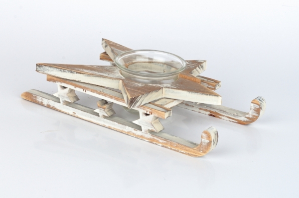 Vianočný svietnik na čajovú sviečku hviezda 22cm