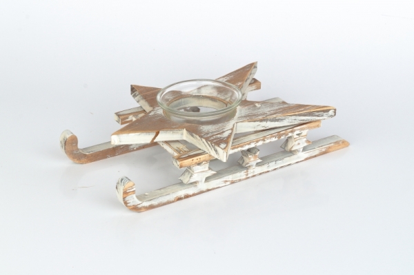 Vianočný svietnik na čajovú sviečku hviezda 22cm