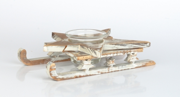 Vianočný svietnik na čajovú sviečku hviezda 22cm