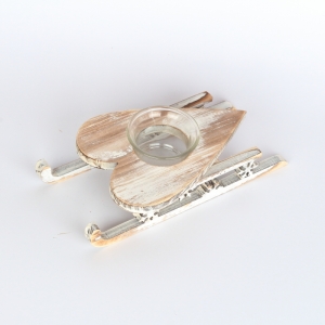 Vianočný svietnik na čajovú sviečku srdce 22cm