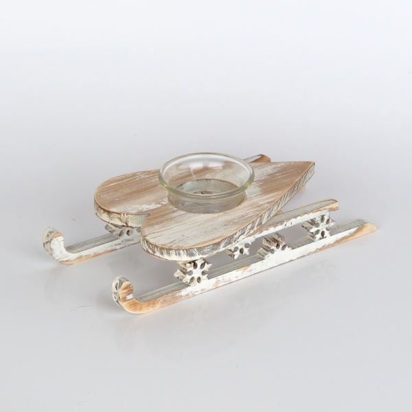 Vianočný svietnik na čajovú sviečku srdce 22cm